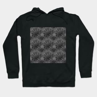 Round Spider Web Cobweb Dark Pattern Hoodie